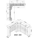 Ver imagem 5 de Guarda-Roupa Modulado Reflecta Innova 14 Portas 351,4cm x 240cm Mod 005 100% MDF Bege/Off White
