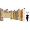 Ver imagem 4 de Guarda-Roupa Modulado Reflecta Innova 14 Portas 351,4cm x 240cm Mod 005 100% MDF Bege/Off White