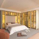 Ver imagem 1 de Guarda-Roupa Modulado Reflecta Innova 14 Portas 351,4cm x 240cm Mod 005 100% MDF Bege/Off White