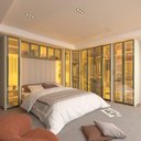 Ver mais imagens de Guarda-Roupa Modulado Reflecta Innova 14 Portas 351,4cm x 240cm Mod 005 100% MDF Bege/Off White