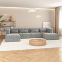 Ver imagem 2 de Sofá Modular 4 Lugares e 2 puff EasyBox CabeCasa MadeiraOriginals