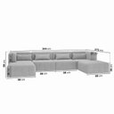 Ver imagem 4 de Sofá Modular 4 Lugares e 2 puff EasyBox CabeCasa MadeiraOriginals