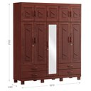 Ver imagem 4 de Guarda Roupa com 10 Portas e 4 Gavetas com Espelho Cobre Finestra