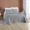 Roupa Cama Solteiro Menino ou Menina London 200 Fios Bordado Inglês:cinza - 2
