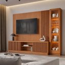Ver imagem 1 de Conjunto Home Arezzo Naturalle sem LED + Cristaleira Dominus Naturalle com LED Mavaular
