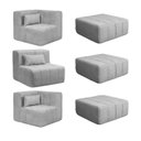 Ver imagem 5 de Sofá Modular 3 Lugares e 3 puff EasyBox CabeCasa MadeiraOriginals