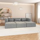 Ver imagem 2 de Sofá Modular 3 Lugares e 3 puff EasyBox CabeCasa MadeiraOriginals