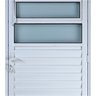 Porta De Alumínio Basculante 2,10 X 0,80 Esquerda Vidro Mini Boreal Linha All Soft Cor Branco - 2