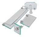 Ver imagem 1 de Porta Xampu, Saboneteira Retangular, Toalha Rosto, e Papel Higiênico Vildrex Kit 4 Peças Verde