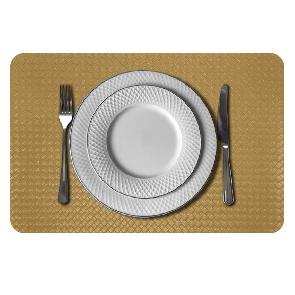 6 Jogo Americano Mesa Posta Luxo Impermeável Pvc Trm Bg - 7