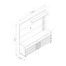 Rack com Painel para Tv até 65 Polegadas 2 Portas 2 Nichos 182cm Frizz - 10