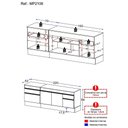 Ver imagem 4 de Kit 2 Balcões Gabinete Pia 150cm E Cooktop 70cm Branco/preto