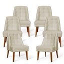 Ver imagem 4 de Kit 06 Cadeiras de Jantar Paris Suede Bege