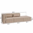 Ver imagem 4 de Sofá Modular 2 Lugares com puff EasyBox CabeCasa MadeiraOriginals Marrom Taupe