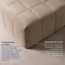 Ver mais imagens de Sofá Modular 2 Lugares com puff EasyBox CabeCasa MadeiraOriginals Marrom Taupe