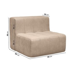 Sofá Modular de Canto 01 Canto 01 Poltrona e 01 Puff Easybox Cabecasa Madeiramadeira - 17