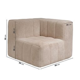 Sofá Modular de Canto 01 Canto 01 Poltrona e 01 Puff Easybox Cabecasa Madeiramadeira - 13