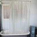 Ver imagem 5 de 2 Cortina Box Banheiro Fosca Antimofo Ajustável 2,30x1,40