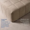 Ver mais imagens de Sofá Modular Lugares e 3 puff EasyBoxCabeCasa MadeiraOriginals Marrom Taupe