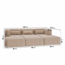Ver imagem 3 de Sofá Modular Lugares e 3 puff EasyBoxCabeCasa MadeiraOriginals Marrom Taupe