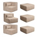 Ver imagem 5 de Sofá Modular Lugares e 3 puff EasyBoxCabeCasa MadeiraOriginals Marrom Taupe
