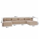 Ver imagem 4 de Sofá Modular 4 Lugares e 2 puff EasyBox CabeCasa MadeiraOriginals