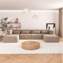 Ver imagem 1 de Sofá Modular 4 Lugares e 2 puff EasyBox CabeCasa MadeiraOriginals