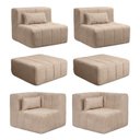Ver imagem 6 de Sofá Modular 4 Lugares e 2 puff EasyBox CabeCasa MadeiraOriginals