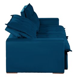 Sofá Bahia Modular 4 Lugares 2,30 MT com Molas Retrátil e Reclinável Veludo Nobre Sofatec - 10