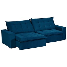Sofá Bahia Modular 4 Lugares 2,30 MT com Molas Retrátil e Reclinável Veludo Nobre Sofatec - 7
