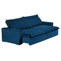 Sofá Bahia Modular 4 Lugares 2,30 MT com Molas Retrátil e Reclinável Veludo Nobre Sofatec - 9