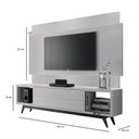 Ver imagem 7 de Rack com Painel Horizon 1.8 com Led Off White com Natural - Moveisaqui