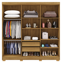 Ver imagem 7 de Guarda Roupa Casal 6 Portas Elegance Nature com Espelho Móveis Vila Rica