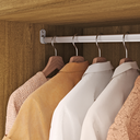 Ver imagem 4 de Guarda Roupa Casal 6 Portas Elegance Nature com Espelho Móveis Vila Rica