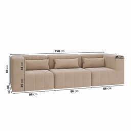 Sofá Modular 02 Cantos e 01 Poltrona Easybox Cabecasa Madeiramadeira - 3