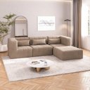 Ver imagem 1 de Sofá Modular 3 Lugares com puff EasyBox CabeCasa MadeiraOriginals