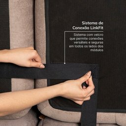 Sofá Modular de Canto 02 Cantos 01 Poltrona e 01 Puff Cabecasa Madeiramadeira - 9
