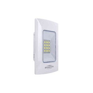 Luminária de Emergência Embutir 4x2 Led Bivolt 1w 6.500k Branco