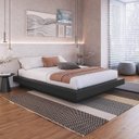 Ver imagem 1 de Cama Casal Queen Suspensa 140/160 Zurique Cinza/Grafite