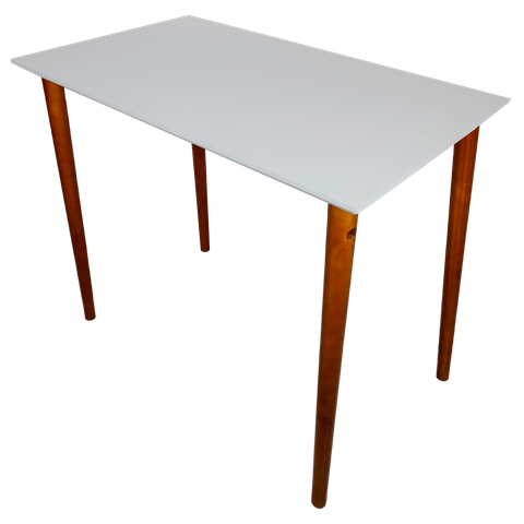 Mesa Aparador Escrivaninha Retangular Branco MDF Pé Palito Altura 75cm