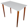 Mesa Aparador Escrivaninha Retangular Branco MDF Pé Palito Altura 75cm - 1
