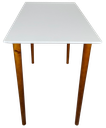 Ver imagem 2 de Mesa Aparador Escrivaninha Retangular Branco MDF Pé Palito Altura 75cm