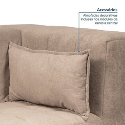 Sofá Modular de Canto 02 Poltronas 01 Canto e 01 Puff Cabecasa Madeiramadeira - 8