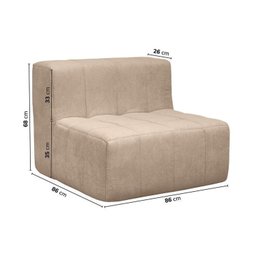 Sofá Modular de Canto 02 Poltronas 01 Canto e 01 Puff Cabecasa Madeiramadeira - 16