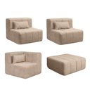 Ver imagem 4 de Sofá Modular de Canto 02 Poltronas 01 Canto e 01 Puff CabeCasa MadeiraOriginals