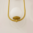 Ver imagem 4 de Arandela Parede Aro Oval Globo Vidro Quarto Sala Dourado