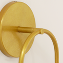 Ver imagem 3 de Arandela Parede Aro Oval Globo Vidro Quarto Sala Dourado