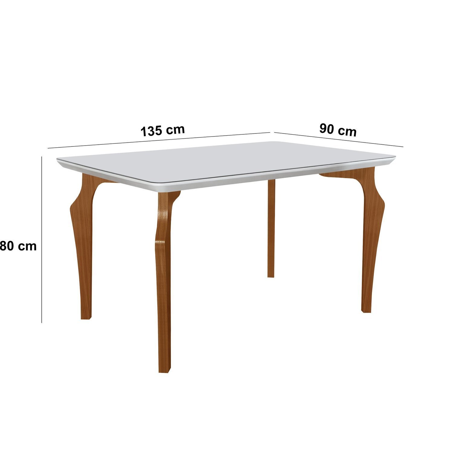 Conjunto Sala de Jantar Mesa Tampo Vidro/mdf com 4 Cadeiras Suede Marialice - 3