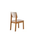 Ver imagem 5 de Conjunto Sala de Jantar Mesa Tampo Vidro/MDF com 4 Cadeiras Suede Marialice Cinamomo/Off White/Bege