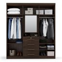 Ver imagem 2 de Guarda-Roupa Casal com Espelho Capelinha 7 Portas 4 Gavetas Advantage Marrom/Capuccino Wood
